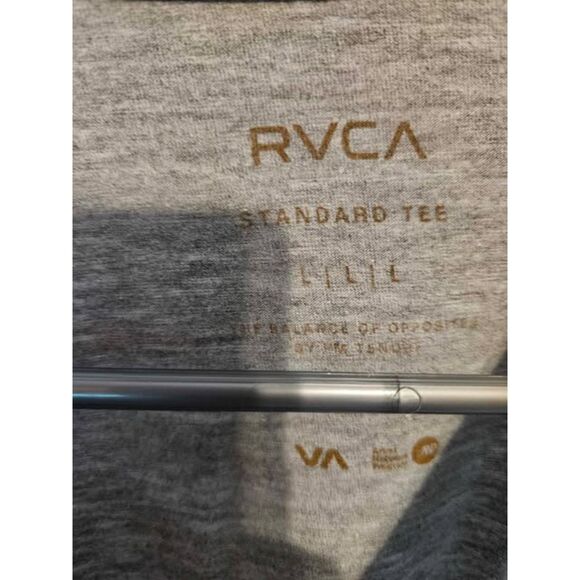RVCA Standard Tee- Gray Size L - Picture 3 of 3